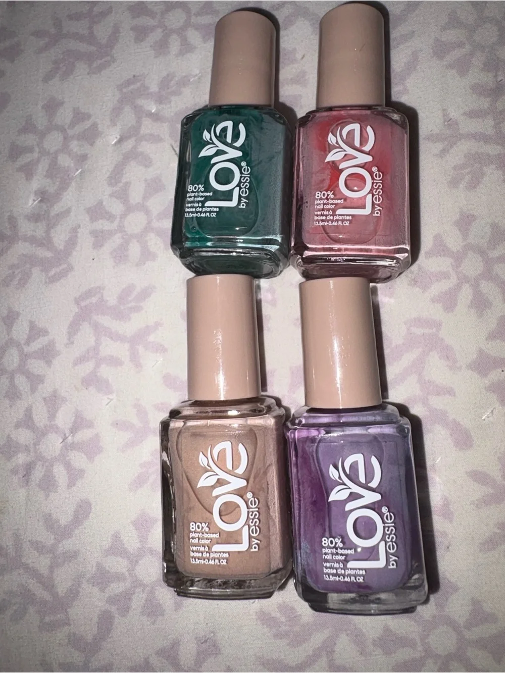 Love by Essie Nail Polish Set - Pink, Green, Nude, Lavender